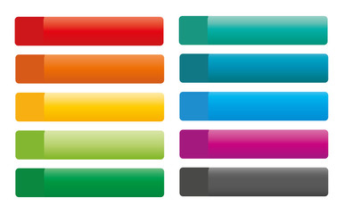 Fototapeta premium Set of vector colorful web buttons