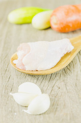 raw chicken matterial