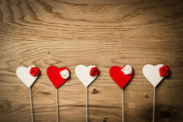 Obraz na płótnie Canvas Love hearts , valentines day card concept