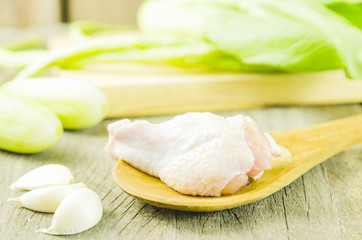 raw chicken matterial