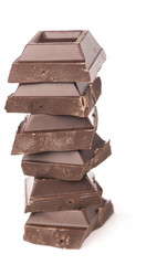 Broken milk chocolate bar