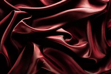 Abstract wave textile texture or background in marsala color © nioloxs