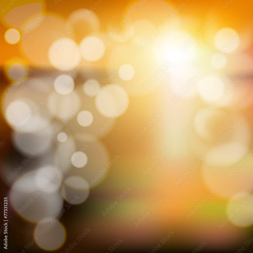 Poster blurry background with bokeh effect. abstract vector
