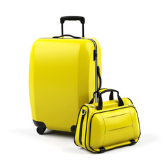 Suitcases isolated on white background
