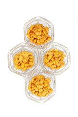 Overhead view of crackers.