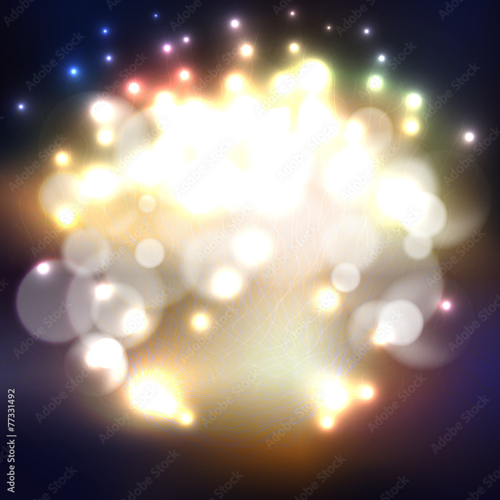 Poster blurry background with bokeh effect. abstract vector