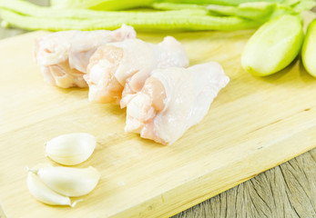 raw chicken matterial