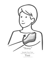 sign language, sorry, part of a series.