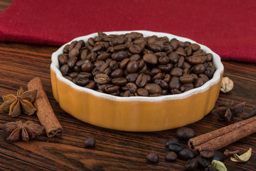 Roasted coffee beans