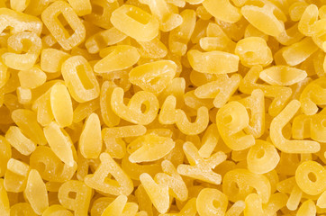 Pasta letters background