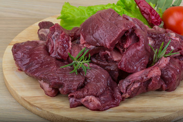 Raw venison
