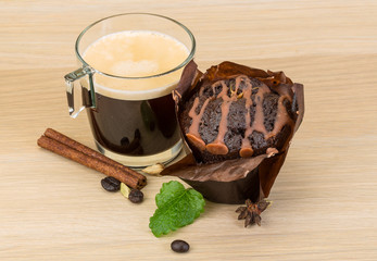 Coffee with cupcake