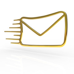 Golden mail icon