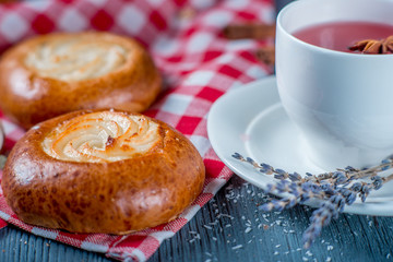 Buns and tea