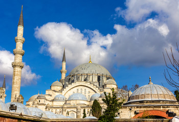 Fototapeta na wymiar View of the Suleymaniye Mosque in Istanbul, Turkey