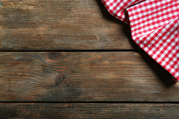 Napkin on wooden table