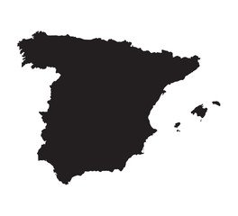 Fototapeta premium black map of Spain