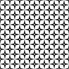 Black and white geometric seamless pattern, modern stylish.