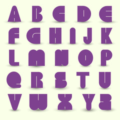 Set of alphabet.