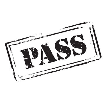 Black vector grunge stam PASS