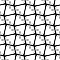 Black and white seamless pattern, abstract background.