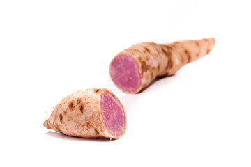 sweet potato on the white background