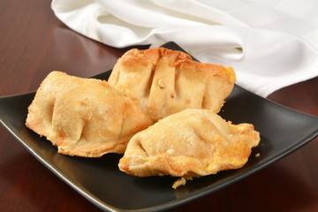 Wontons stuffed with cream cheese