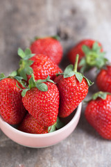 fresh strawberry in small bowl