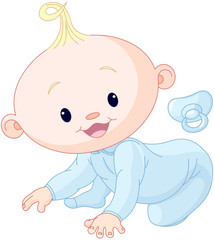 Cute creeping baby