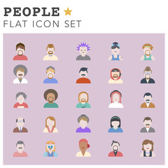 People Diversity Portrait Characters Avatar Vector Concept