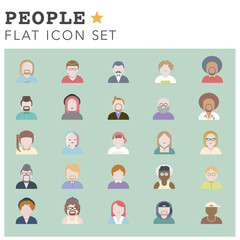 People Diversity Portrait Characters Avatar Vector Concept