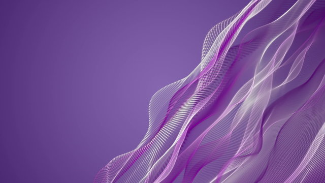 romantic animation - wave object in motion – loop HD