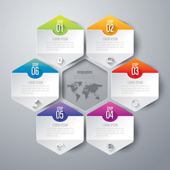 Infographics vector design template.