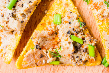 Tapas with pate, meat spreads