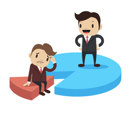 Concept of successful businessman