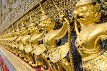 Golden Garuda in Wat Prakaew, Bangkok, Thailand