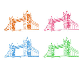 Vector tower bridge. London illustration