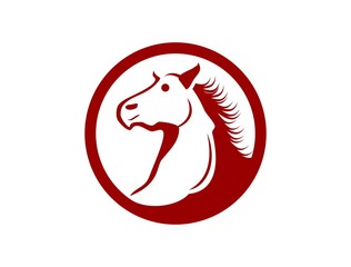 horse head logo icon template