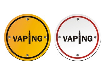 vaping - round signs