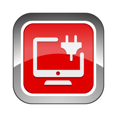 Chrome Square Button