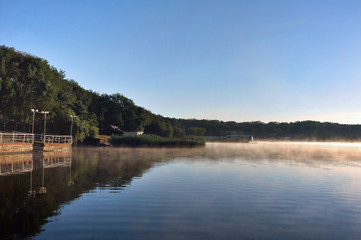 Рассвет на озере, водохранилище © chingis61