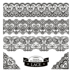 Set of lace patterns