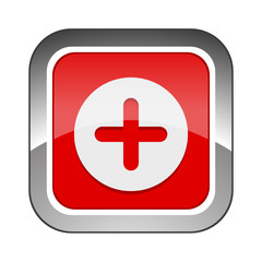 Obraz premium Chrome Square Button