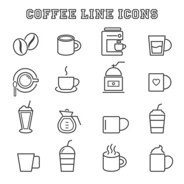 coffee line icons
