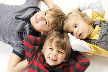 happy kids on white © maram