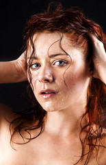 Fresh and wet young woman