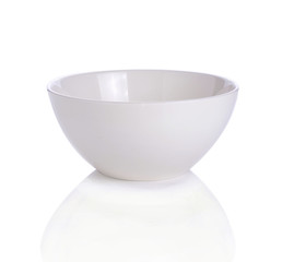 White bowl isolated on white background