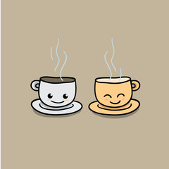 coffee cup cartoon illustration