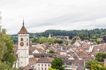 Fototapeta na wymiar View of Schaffhausen old town