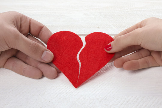 heart in hands. Valentine's Day